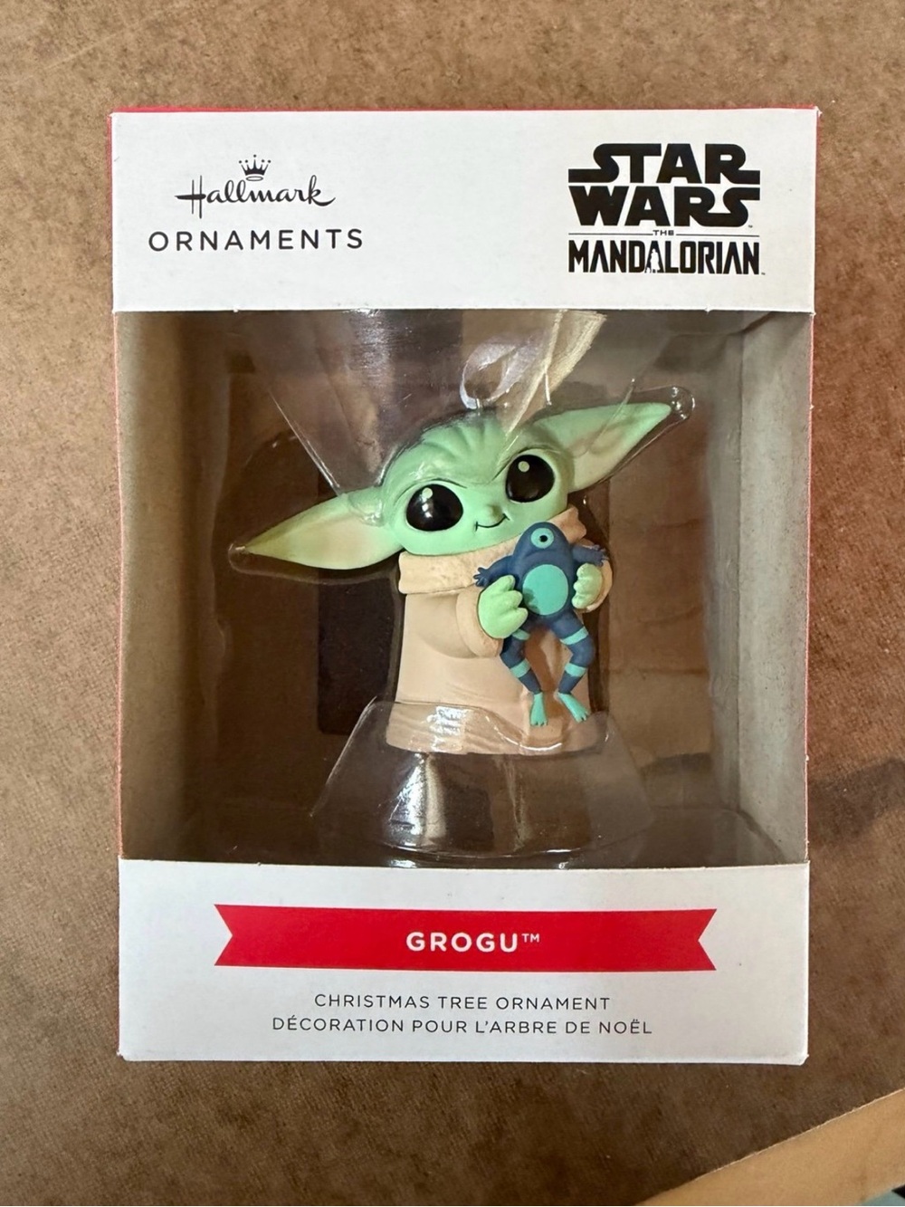 Hallmark Grogu Ornament with Green and Blue Accents